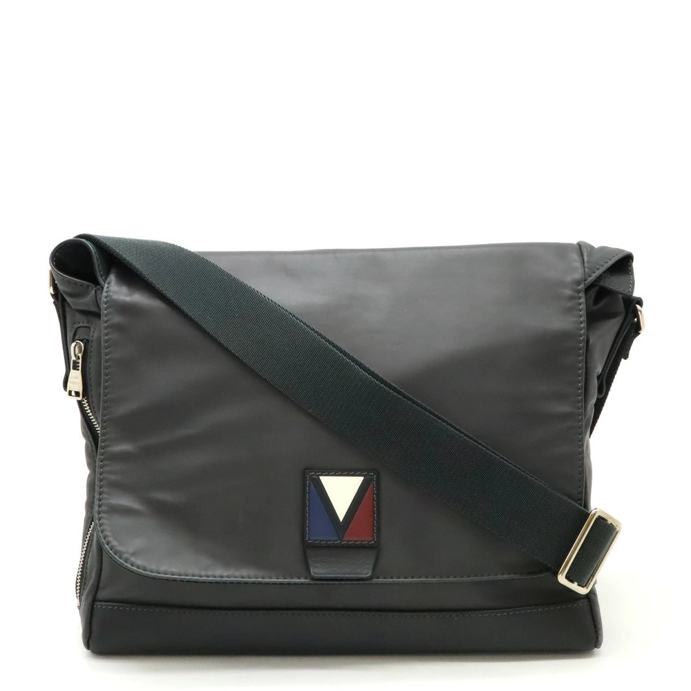 LOUIS VUITTON V Cross Messenger Crossbody Leather Asphalt Gray